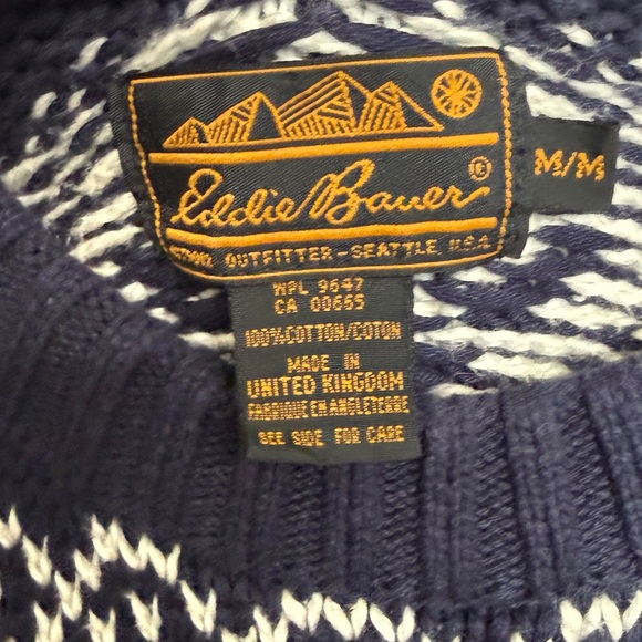 Vintage Eddie Bauer Nordic Fair Isle Crewneck Sweater - Picture 5 of 6